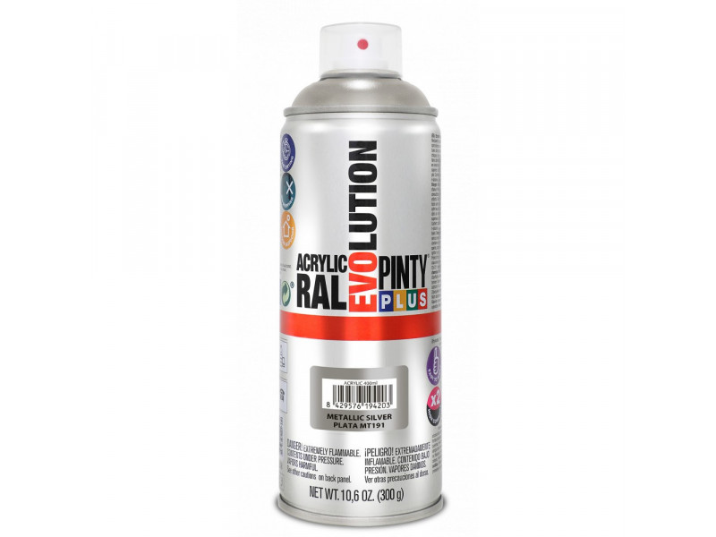 Pinty Plus EVOlution akril spray -metál ezüst- 400ml